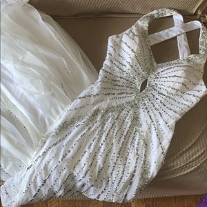 Long white sequences dress!